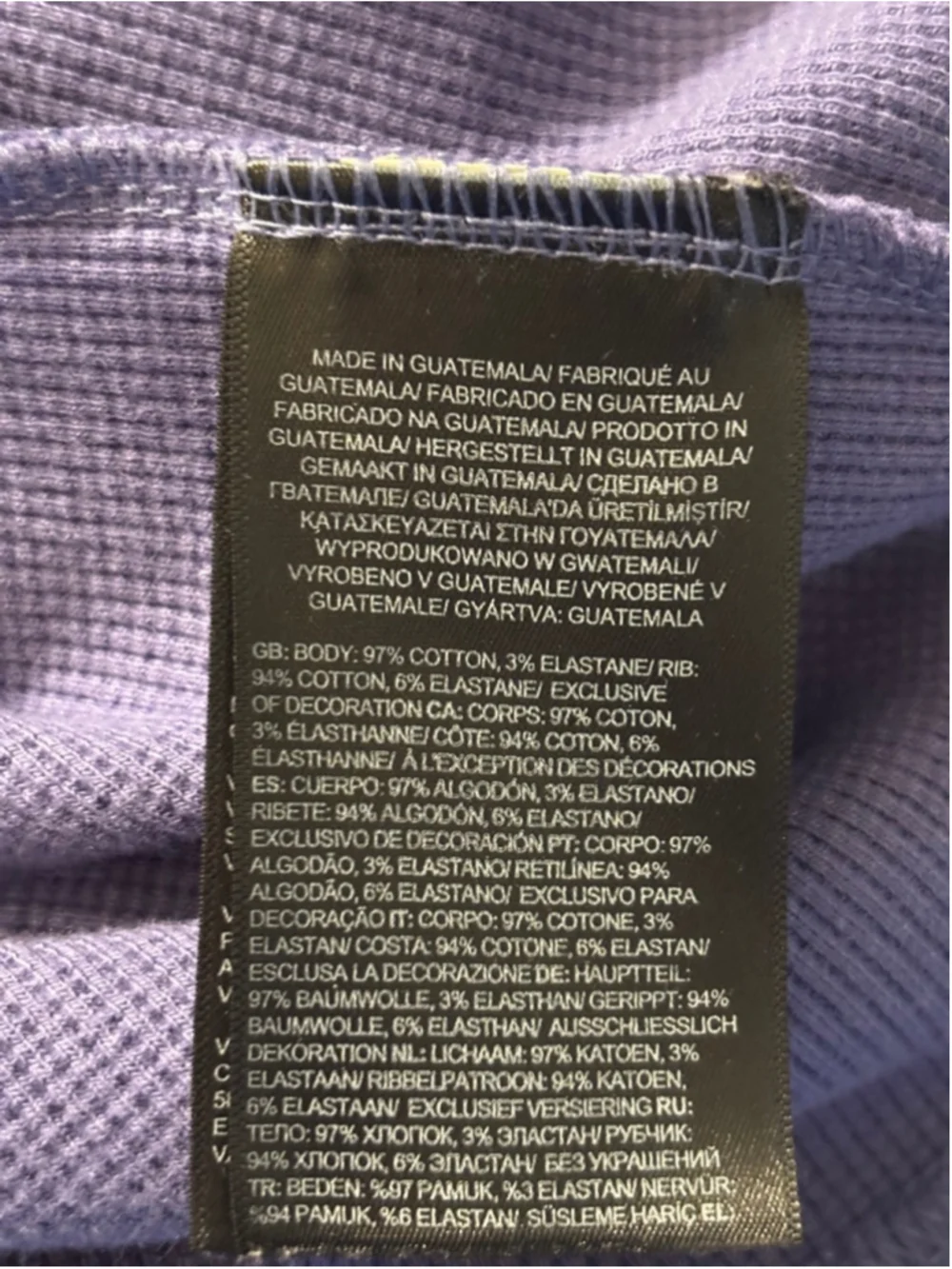 North Face Waffle Style Men's Purple Hoodie with Pockets - Size XL